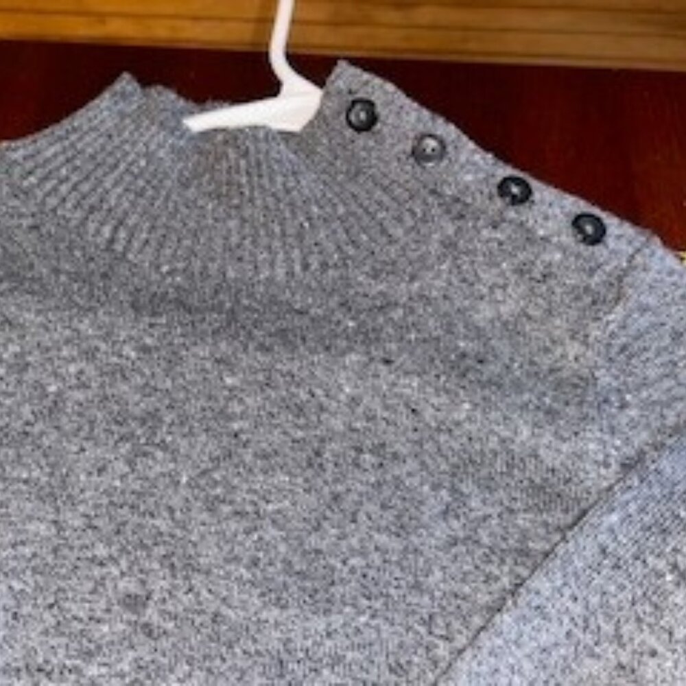 Petite Small Grey Sweater Dress Talbots